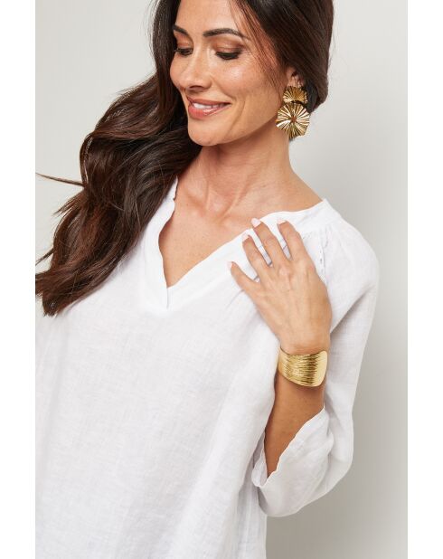 Top Maïssa 100% Lin blanc