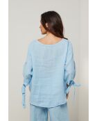 Top Daphné 100% Lin ciel