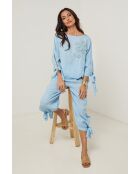 Top Daphné 100% Lin ciel