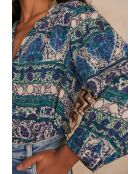 Elsa Bl Imp blauwe blouse