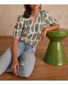 Castille Bl Imp weiße Bluse