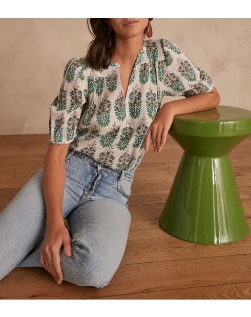 Castille Bl Imp weiße Bluse