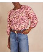 Blusa fucsia scura Sarah Bl Embroidery Imp