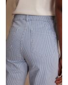 Luna hemelsblauwe broek met grote strepen