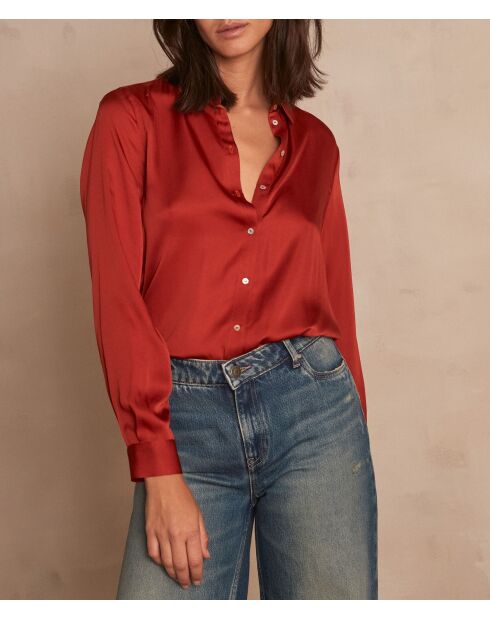 Blouse Carla Ch Satin roux