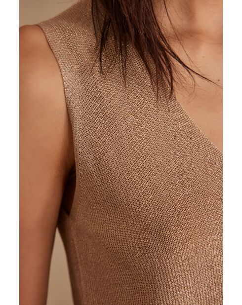 Samantha bis beigefarbenes Tanktop