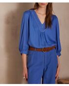 Taylor Bl Bluse mit hellindigofarbener Stickerei