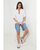 Maëlle Top aus 100% weißem Leinen