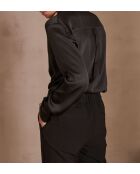 Carla Ch schwarze Satinbluse
