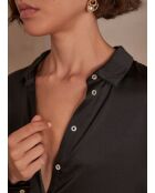 Carla Ch schwarze Satinbluse