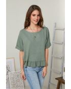 Top caqui Camélia 100% lino