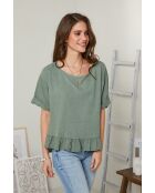 Top caqui Camélia 100% lino