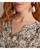 Promise Bl Blouse met roze opdruk