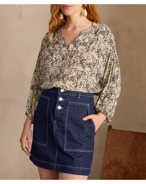 Promise Bl Blouse met roze opdruk