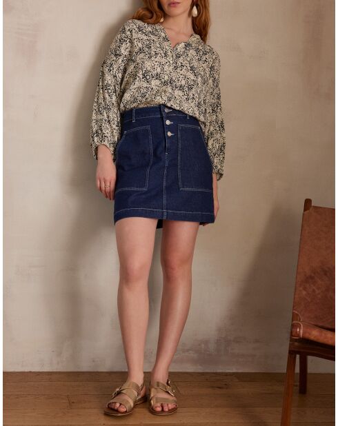 Promise Bl Blouse met roze opdruk