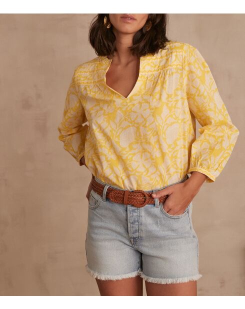 Blusa Caren Bl Imp limone