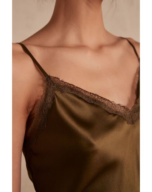 Mindy Top effen salieblouse