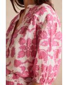 Sun Bl Hellrosa Bluse mit Blumendruck