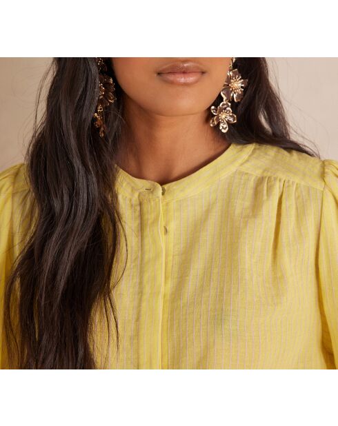 Saphir Bl Blouse met citroenstrepen