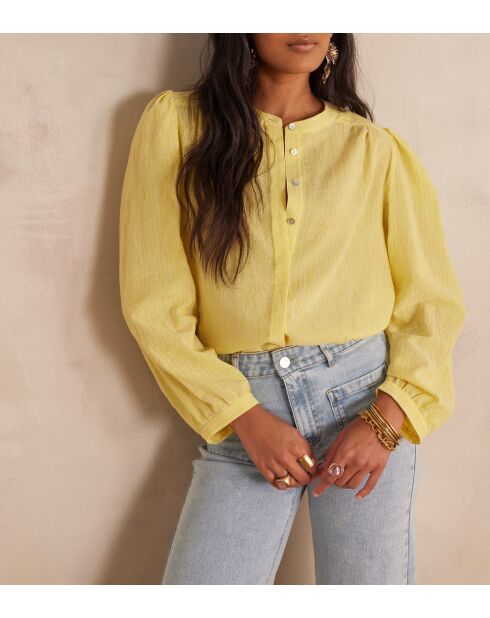 Saphir Bl Blouse met citroenstrepen