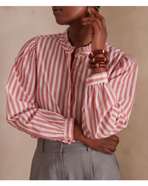 Chemisier Pierina Ch rayure geranium