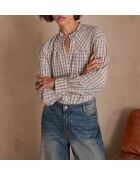 Berlioz Bl karierte Bluse in leicht gewaschener Farbe