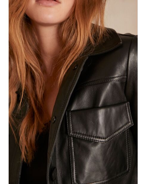 Donna zwarte leren jas