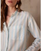 Marilou Ch großes hellsmaragdgrünes Streifenhemd