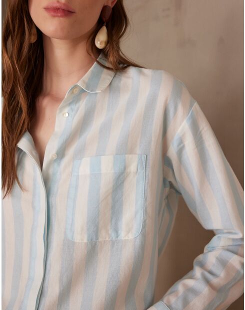 Marilou Ch großes hellsmaragdgrünes Streifenhemd