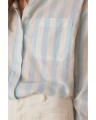 Marilou Ch großes hellsmaragdgrünes Streifenhemd