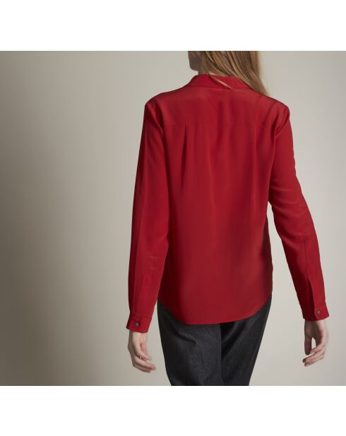 Maelle CH rotes Seidenhemd