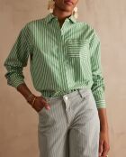 Blusa inglesa Preston CH a rayas verdes