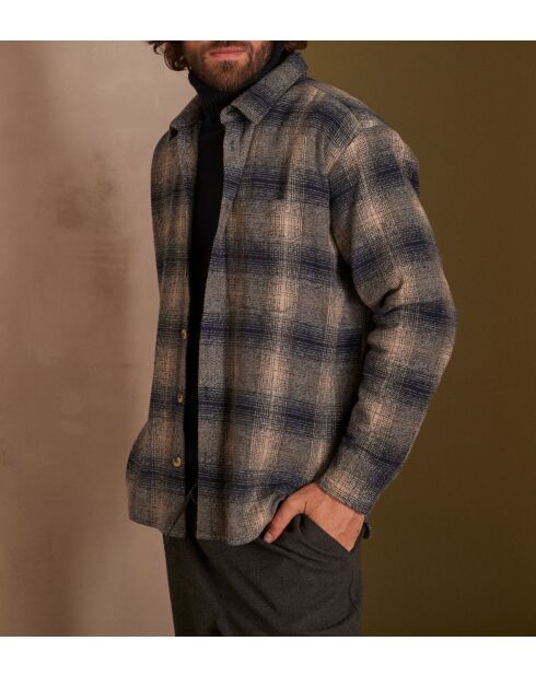 Chemisier Elie Ch carreaux encre