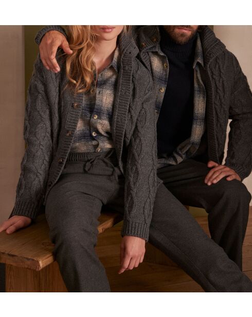 Chemisier Elie Ch carreaux encre