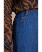 Dunkelindigofarbene Hose Sandy bis mit weitem Bein