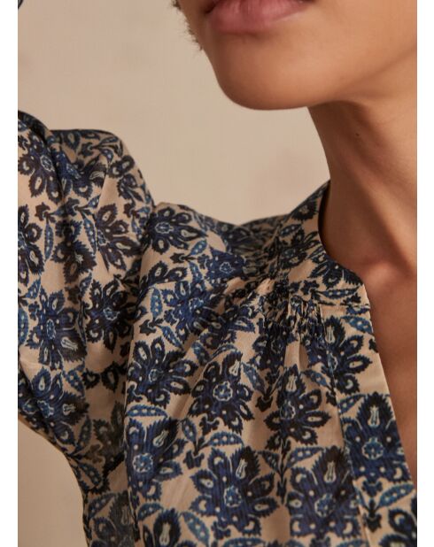 Celia Bl Bluse mit leicht gewaschenem Aufdruck