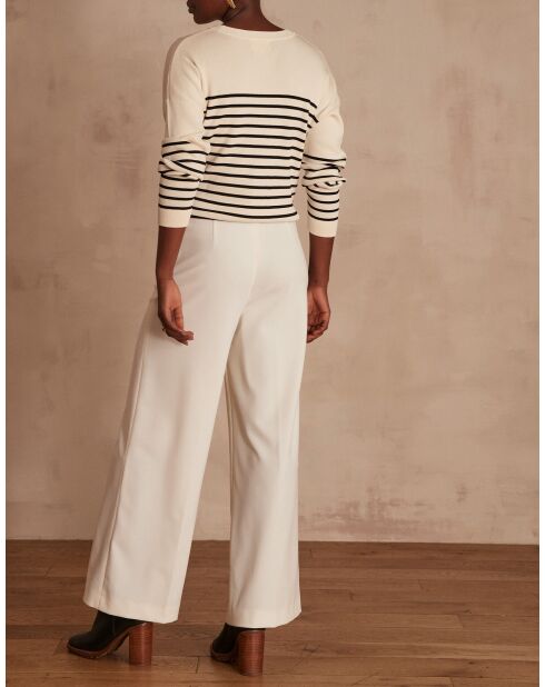 Ecrufarbene Hose Vicky P Wall