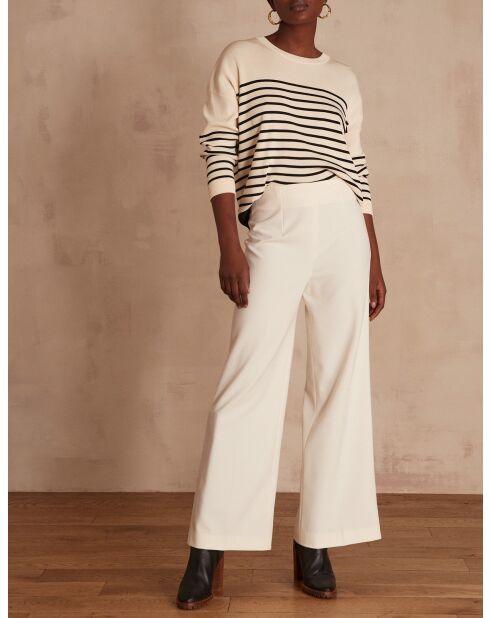 Ecrufarbene Hose Vicky P Wall