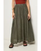 Jupe Tessy 100% Lin kaki