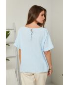 Top Camélia 100% Lin ciel