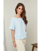 Top Camélia 100% Lin ciel