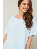 Top Camélia 100% Lin ciel