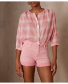 Camicetta scozzese Pomme Bl Coral