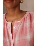 Camicetta scozzese Pomme Bl Coral