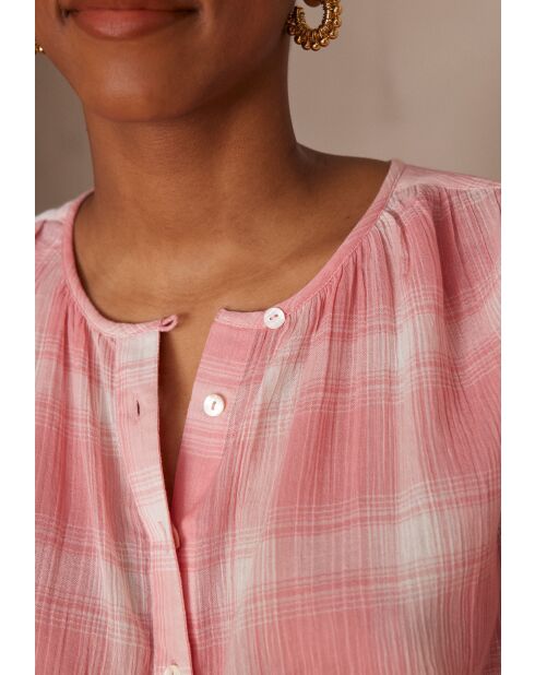 Camicetta scozzese Pomme Bl Coral