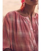 Camicetta scozzese Pomme Bl Coral