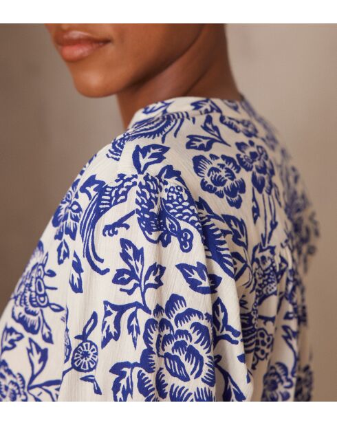 Bedruckte königsblaue Bluse Paddy Bl