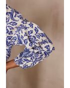 Bedruckte königsblaue Bluse Paddy Bl