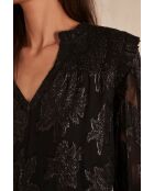 Benie Bl zwarte jacquardblouse