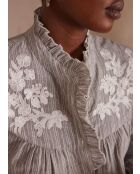 Camicetta ricamata grigio chiaro Pure Bl